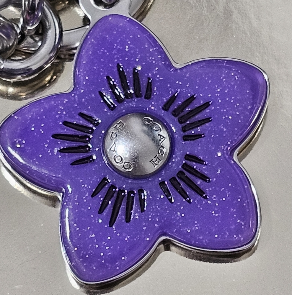 Coach Wildflower Cluster Bag Charm Keychain New with Tags 💐💐 - Picture 5 of 9